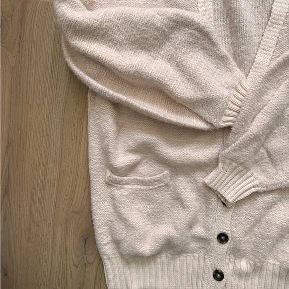 Free People Snow Drop Oversized Cardigan in Cream - Picture 3 of 4